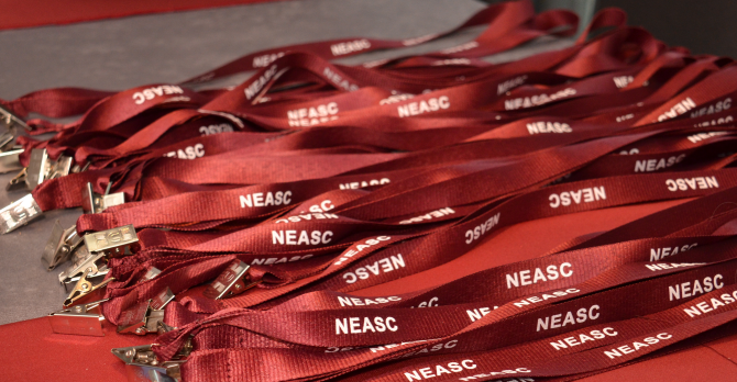 NEASC conference lanyards